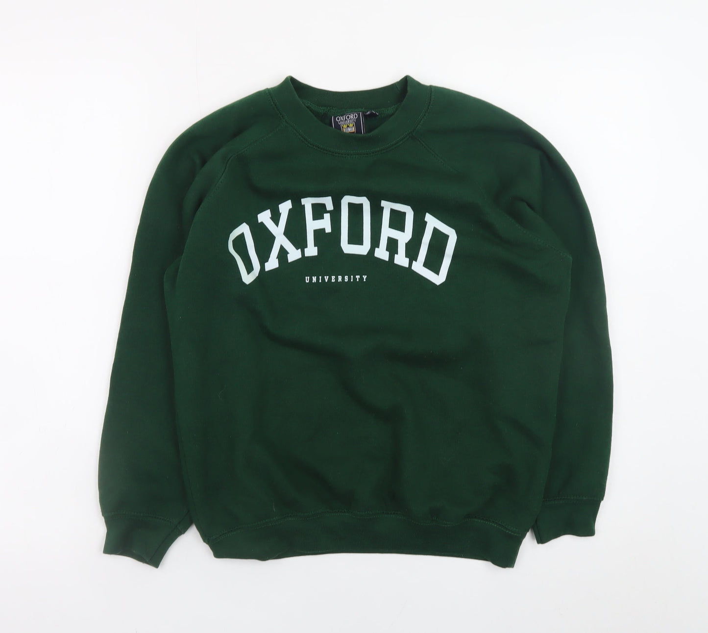 Oxford University Girls Green Pullover Sweatshirt 12-13 Years Fleece Logo