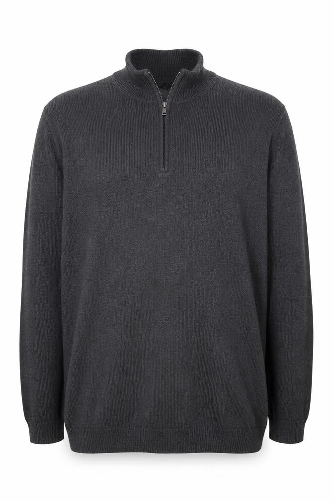 Ted Baker Mens Black 7XL 1/2 Zip Wool Blend Jumper