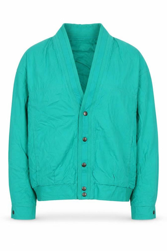 Marks & Spencer Womens Green Cotton Bomber Jacket Size S