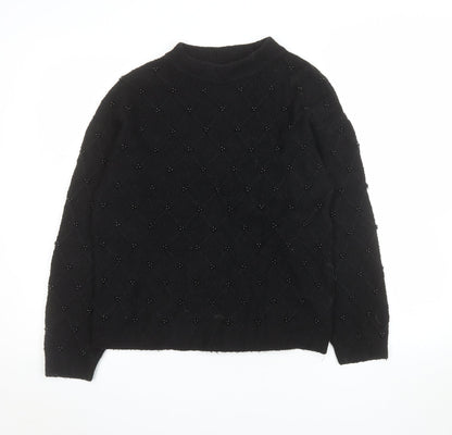Marks & Spencer Women’s Black Beaded Pullover Jumper Size S