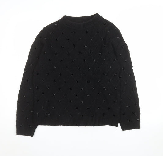 Marks and Spencer Women’s Black Beaded Pullover Jumper Size S
