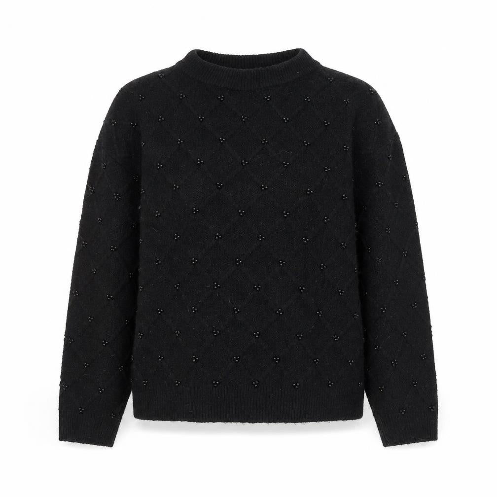 Marks & Spencer Women’s Black Beaded Pullover Jumper Size S