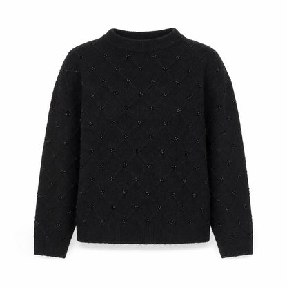 Marks & Spencer Women’s Black Beaded Pullover Jumper Size S