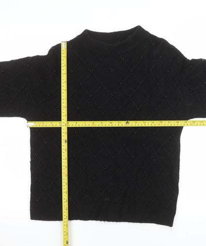 Marks & Spencer Women’s Black Beaded Pullover Jumper Size S