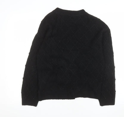 Marks & Spencer Women’s Black Beaded Pullover Jumper Size S
