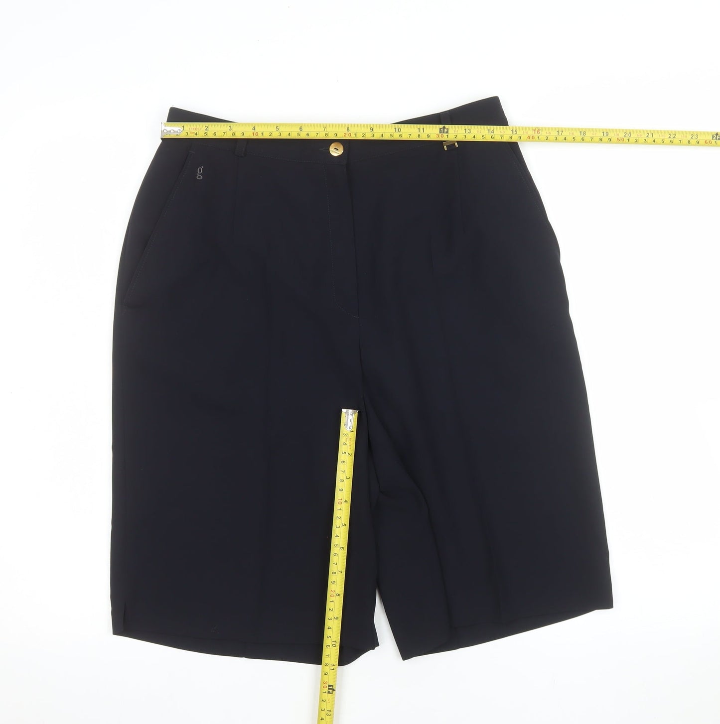 Gardeur New Sports Women's Black Size 14 Bermuda Shorts 100% Polyester