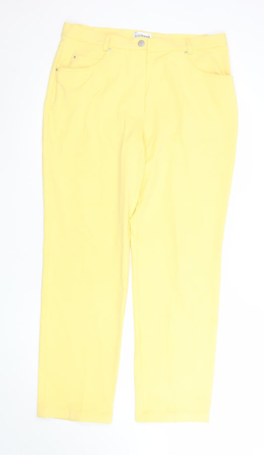Golléhaug Women’s Yellow Classic Stretch Trousers Size 16