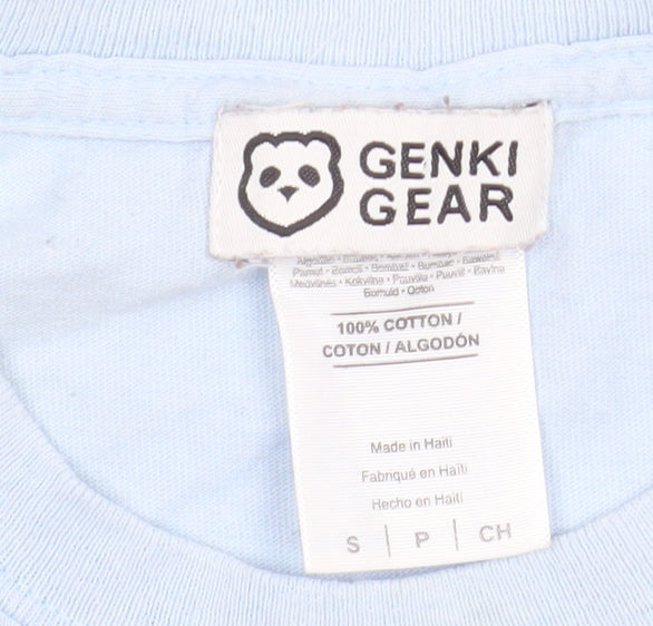 Genki Gear Women Blue Guinea Pig Graphic T-Shirt Size S