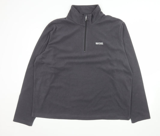 Regatta Men's Grey 2XL Fleece 1/4 Zip Pullover Sweatshirt