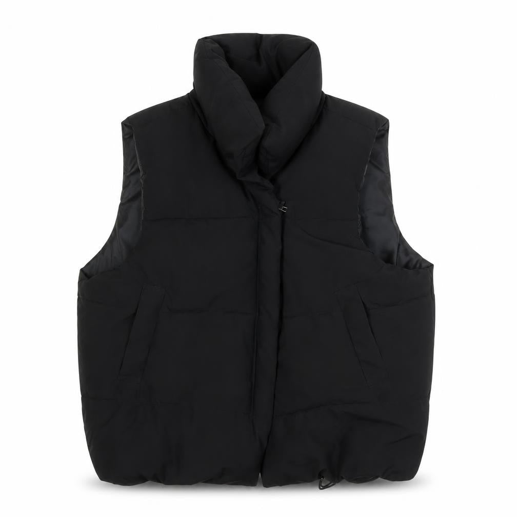 DIANYIGE Womens Black L Puffer Sleeveless Waistcoat