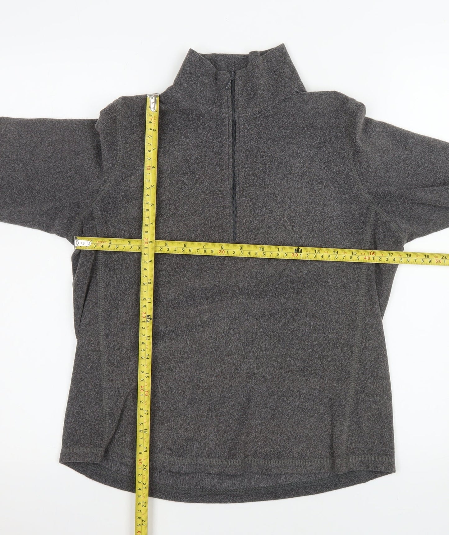 GAP Men's Grey 1/4 Zip Fleece Sweatshirt Medium Classic Fit