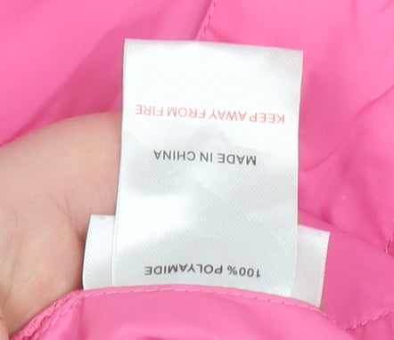 Peter Storm Girls Pink Waterproof Hooded Rain Coat 5-6 Years
