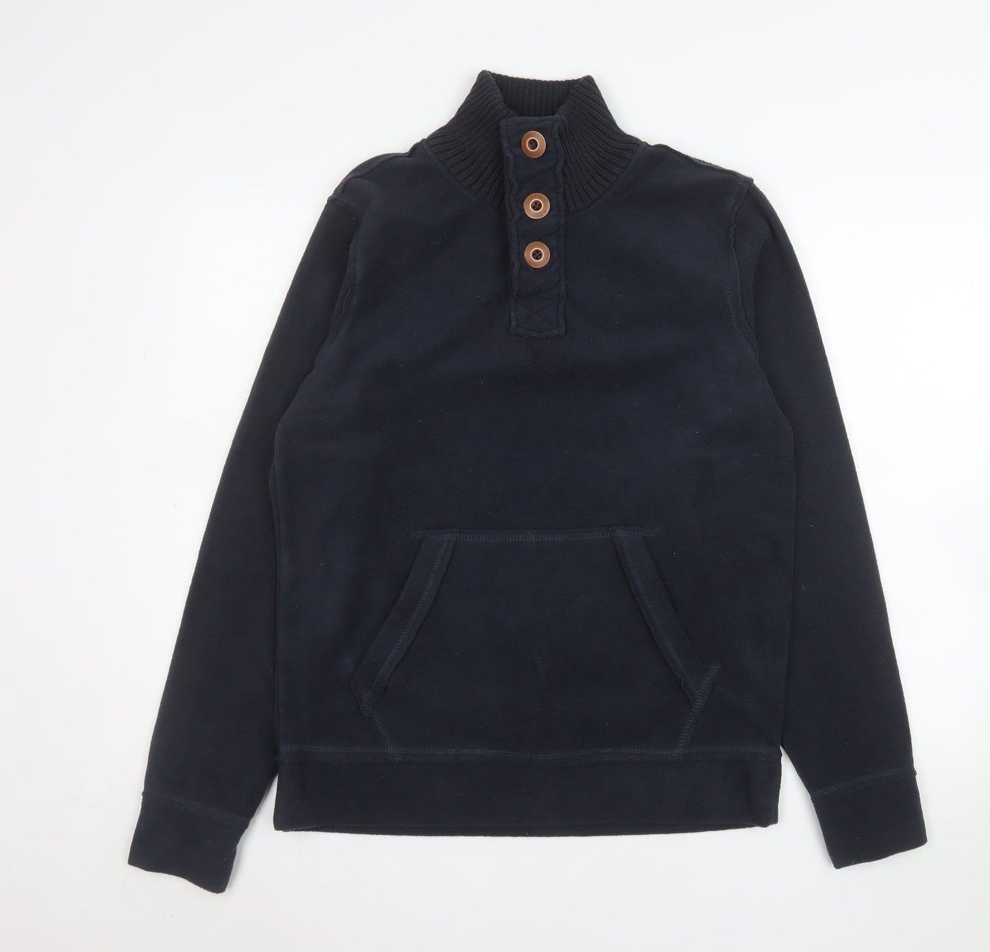 La Redoute Création Men's Blue Henley Fleece Sweatshirt Medium
