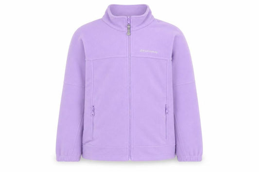 Front view of Sprayway girls’ purple fleece full zip basic jacket age 12-13 years