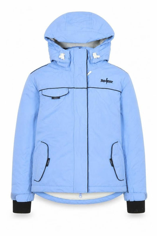 No Fear Girls Blue Waterproof Breathable Ski Jacket 11-12 Years Winter Hooded