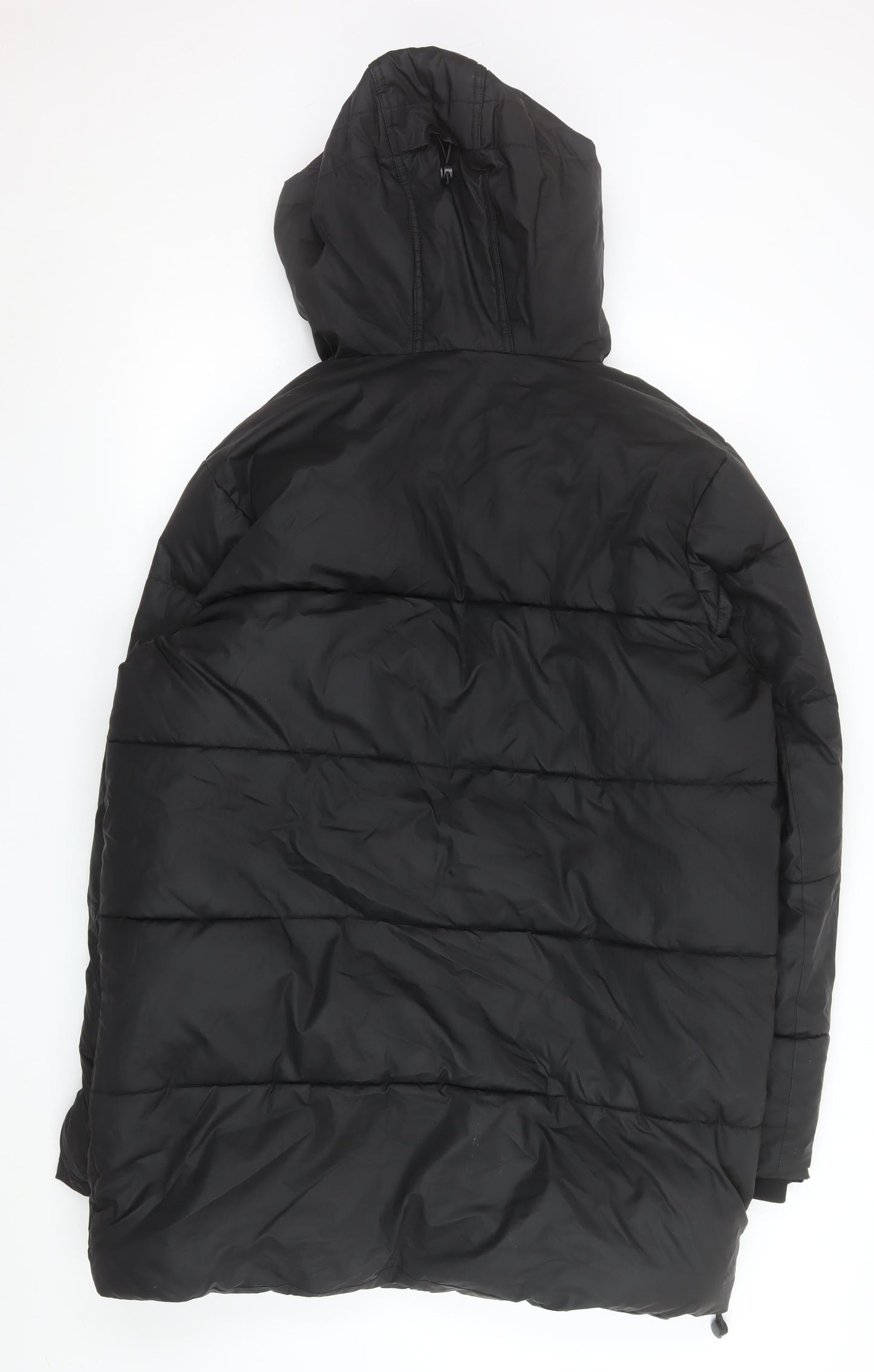 Matalan Men's Black Puffer Hooded Winter Jacket Size L