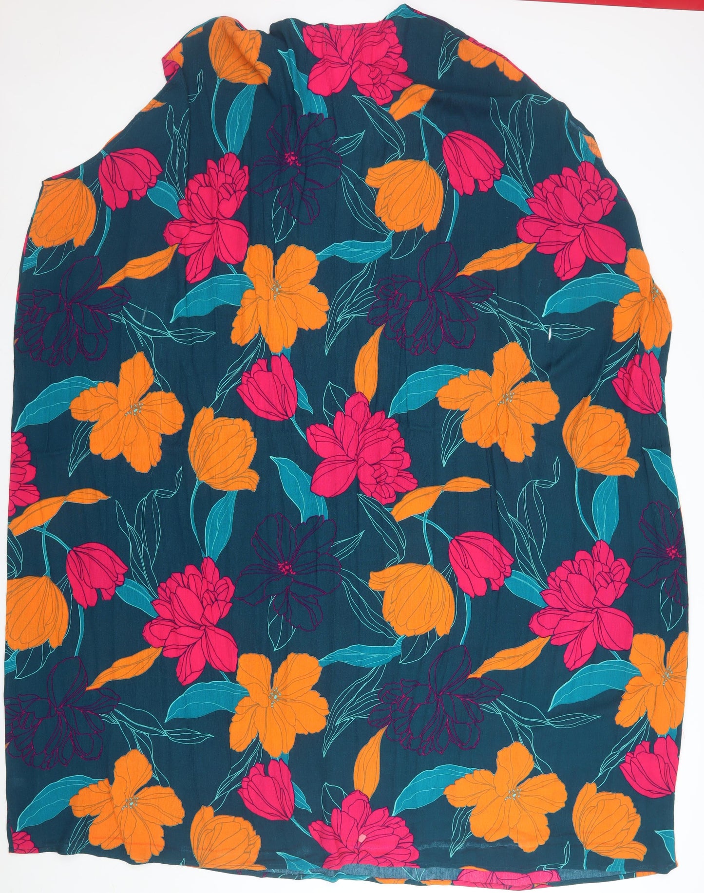 John Lewis Women’s Multicoloured Floral Sleeveless Viscose Shift Dress L