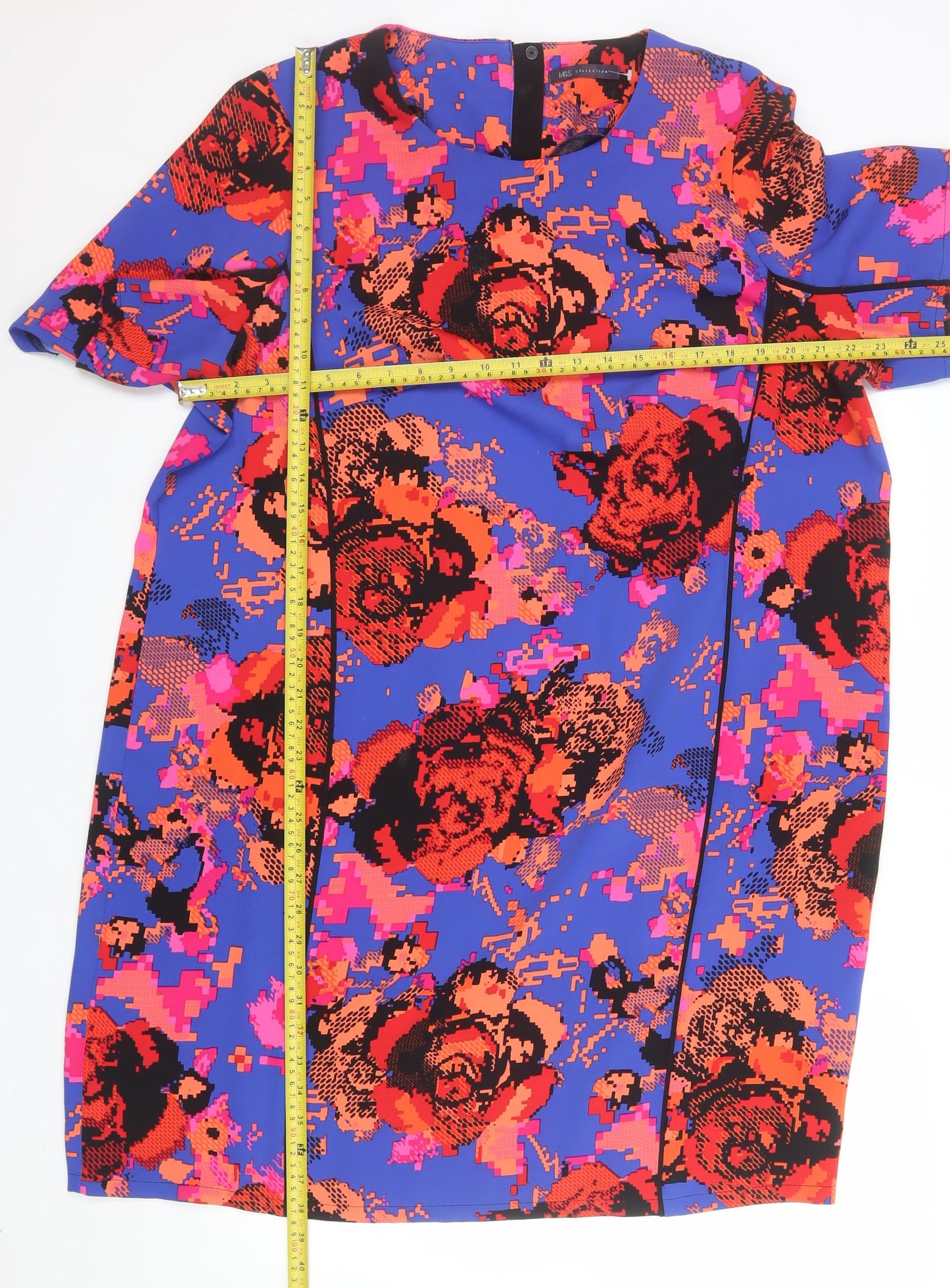 Marks and Spencer Women's Multicoloured Size 22 Sheath Dress