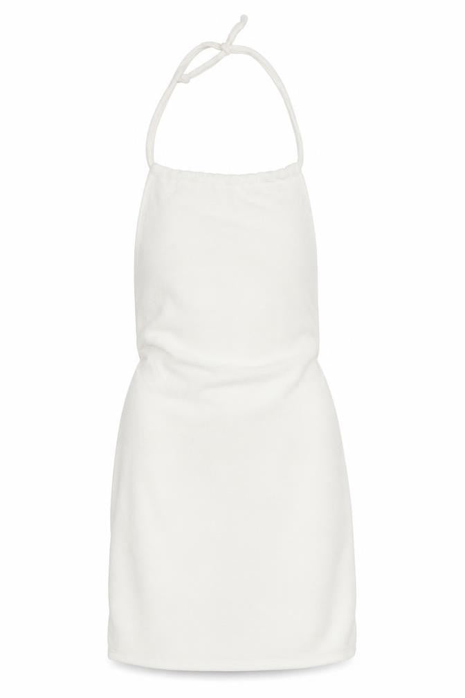 PRETTYLITTLETHING Womens White Halter Bodycon Dress Size 12
