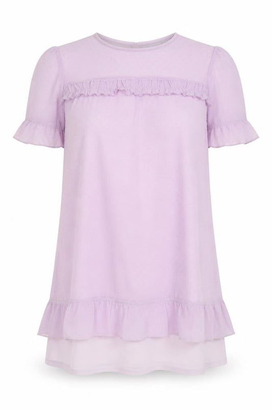 H&M Divided Women’s Purple Short Ruffle Shift Dress M