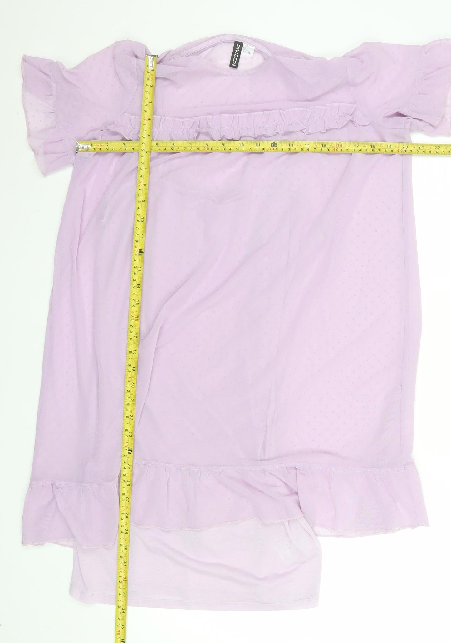 H&M Divided Women’s Purple Short Ruffle Shift Dress M