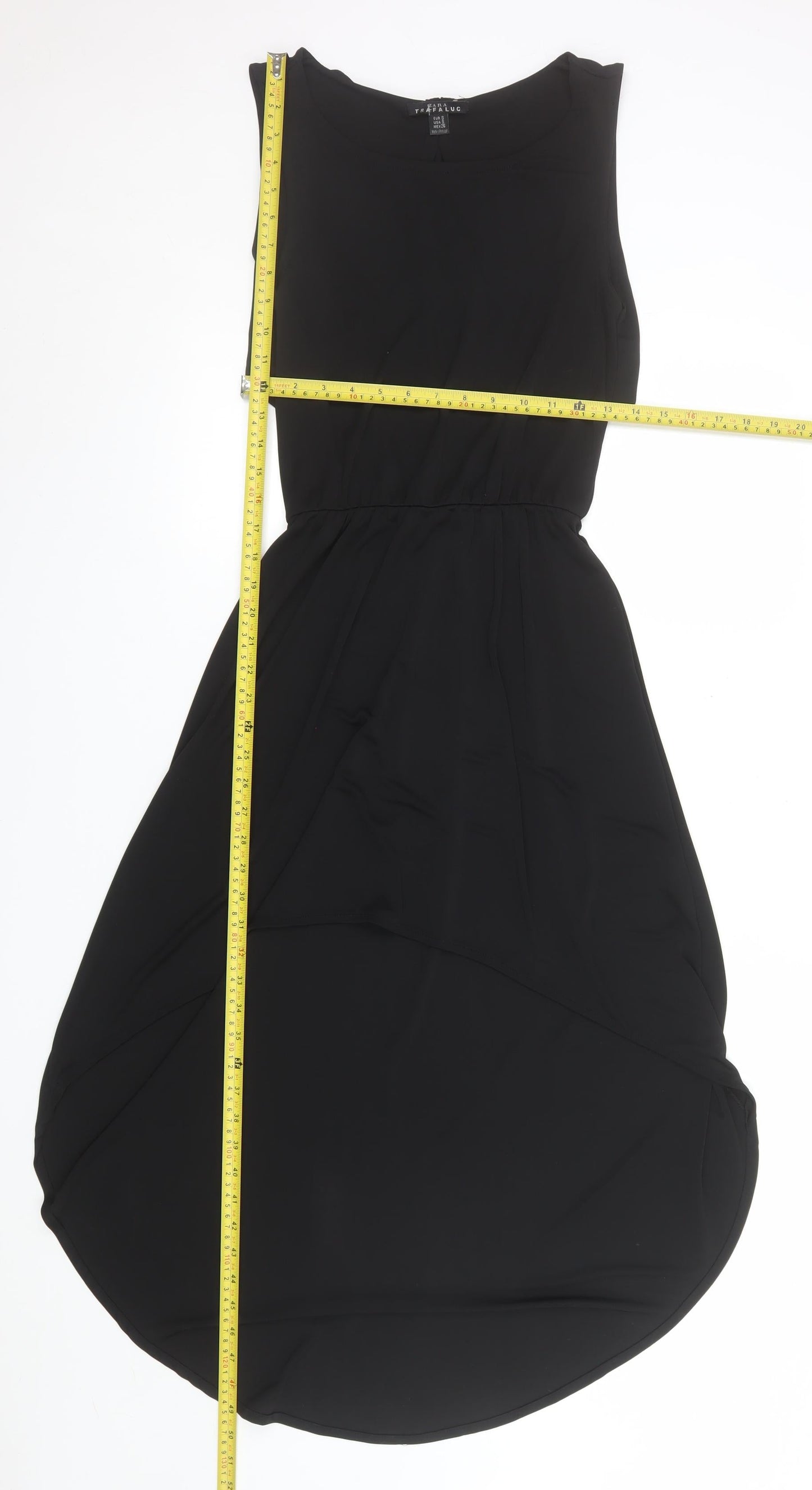 Zara Trafaluc Women's Black Hi-Low Fit & Flare Sleeveless Dress Size S