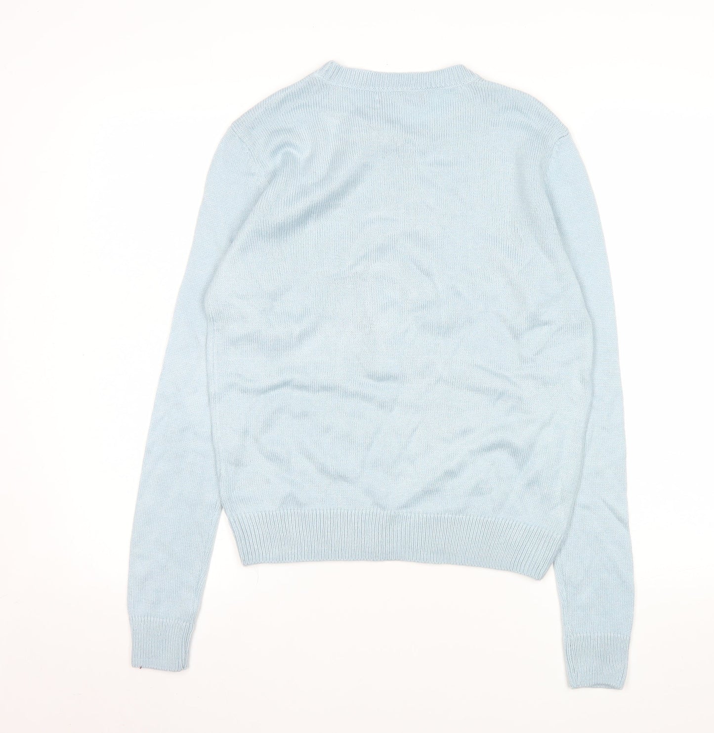 Marks and Spencer Women’s Blue Penguin Jumper Small Crew Neck Knitwear