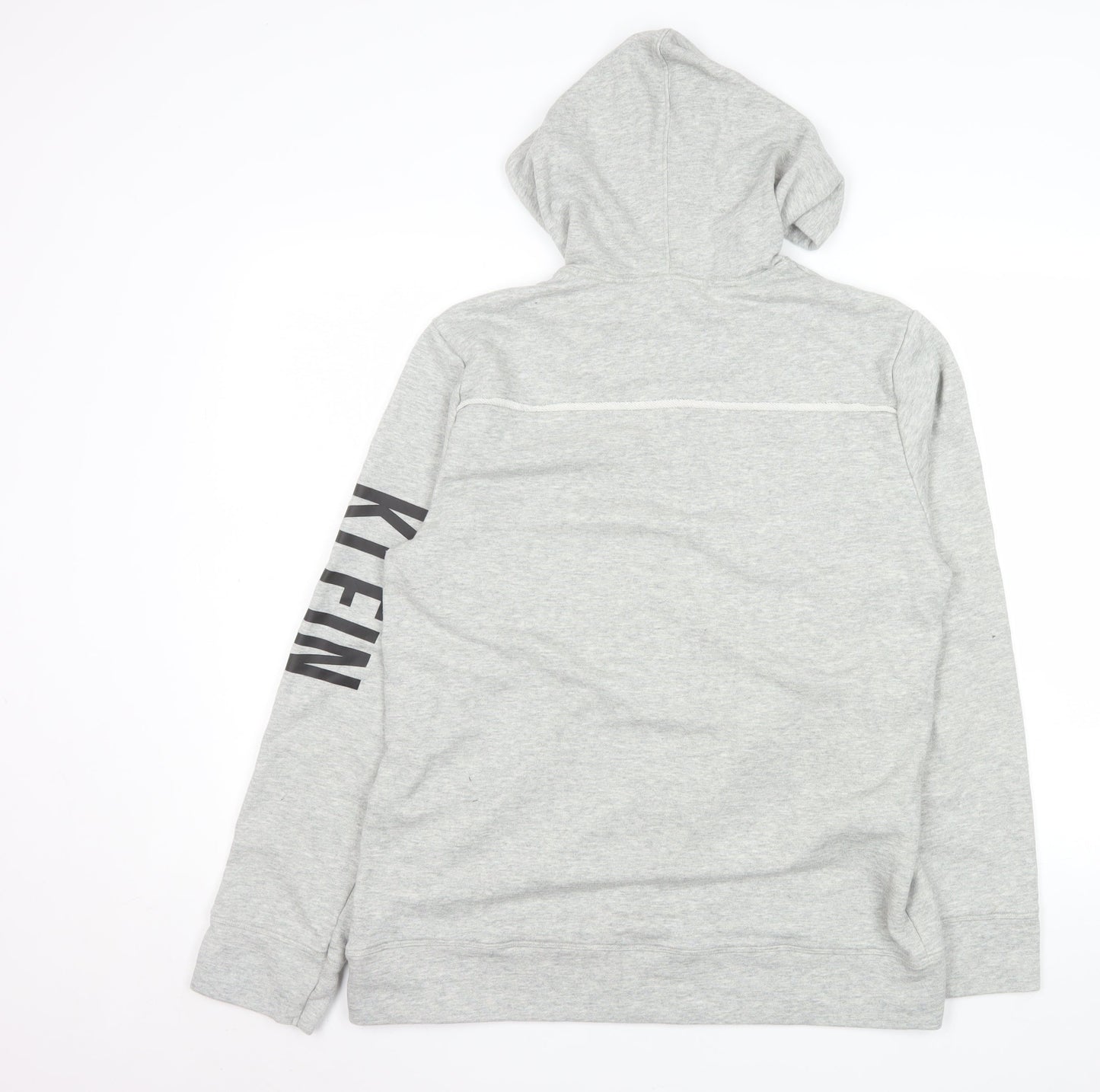 Calvin Klein Men's Grey Logo Pullover Hoodie Size L