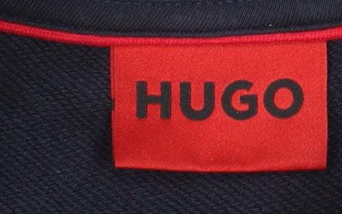 HUGO Men's Blue Mock Neck 1/2 Zip Sweatshirt Size M