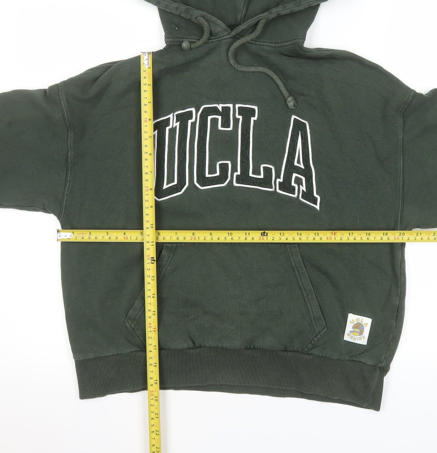Pull&Bear Men's Green UCLA Pullover Hoodie XS Regular Fit