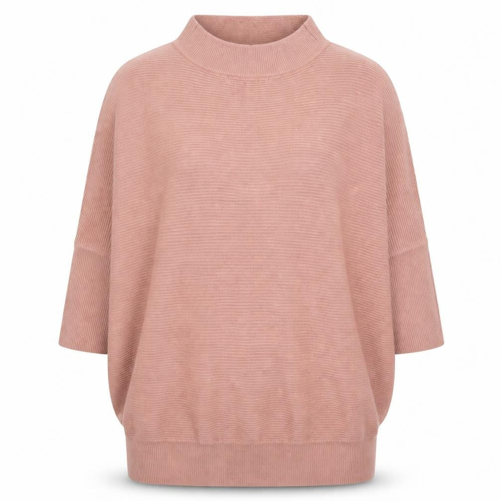 Next Women Pink Roll Neck Relaxed Knit Jumper L