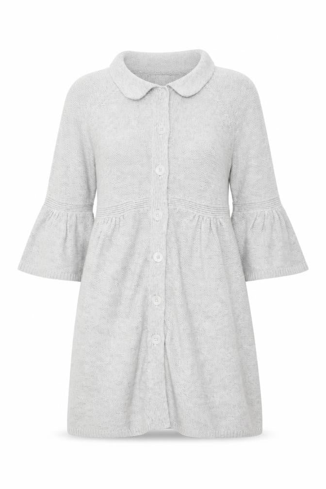 Wallis Women’s Grey Collared Button Knit Cardigan L