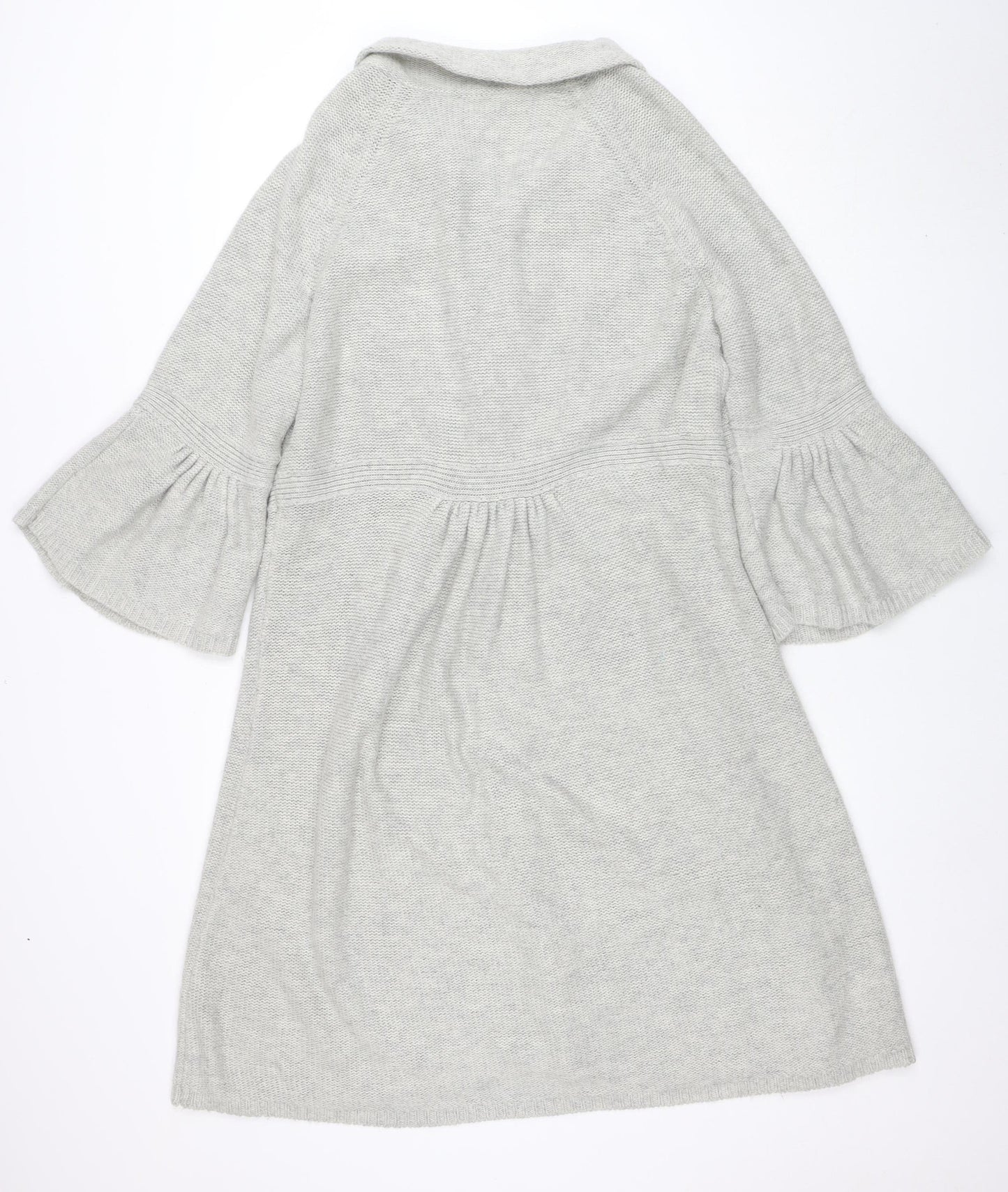 Wallis Women’s Grey Collared Button Knit Cardigan L