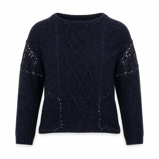 Hollister Womens Blue Cable Knit Pullover Jumper Size M