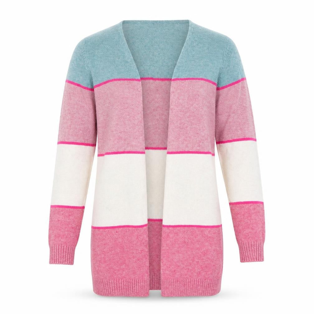 Yigga Teens Multicoloured Knit Long Sleeve Open Cardigan Size 12