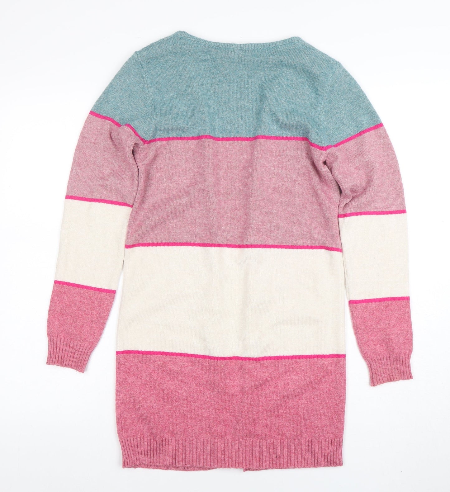 Yigga Teens Multicoloured Knit Long Sleeve Open Cardigan Size 12