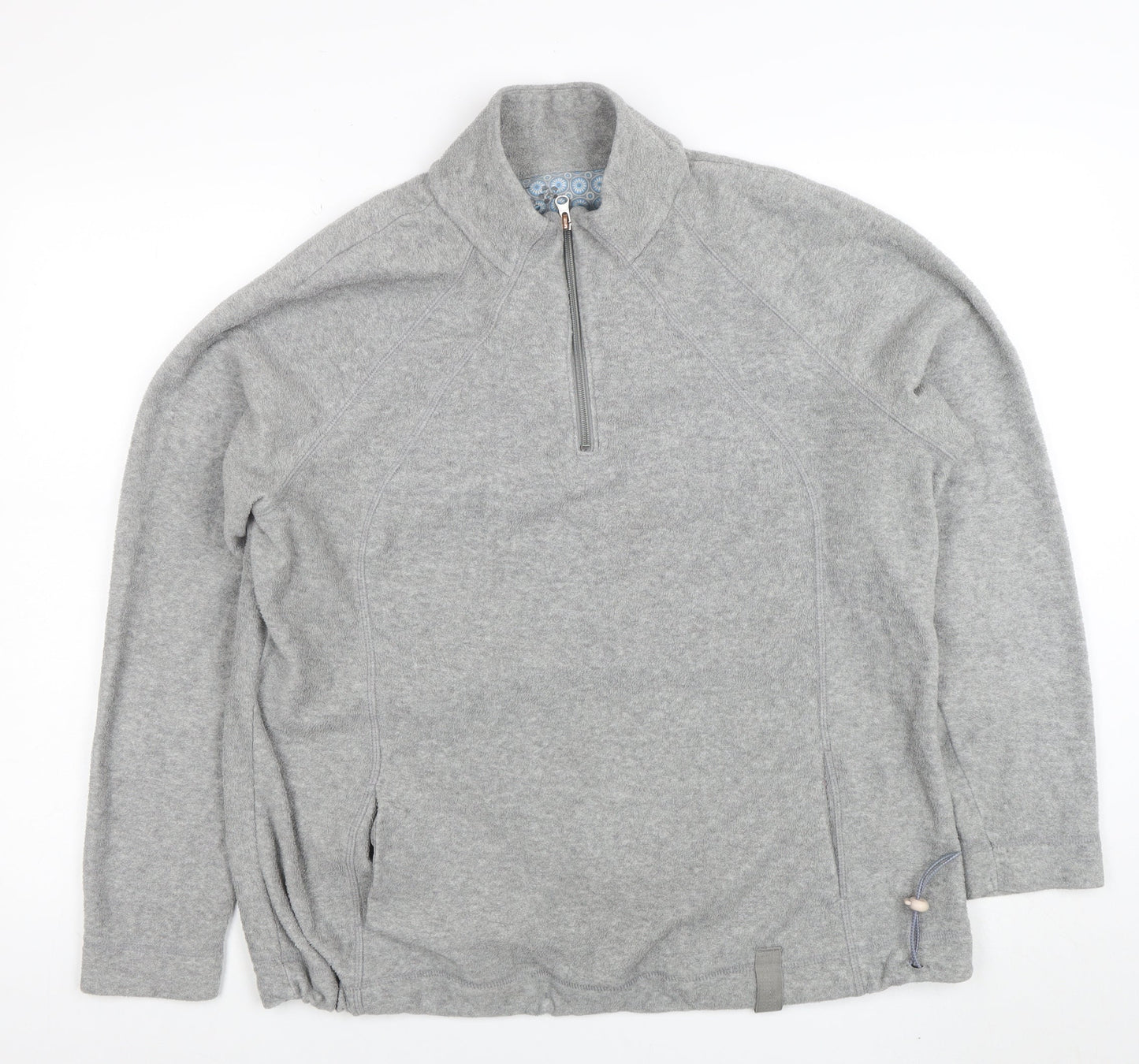Marks and Spencer Women Grey Size 20 1/2 Zip Fleece Jacket