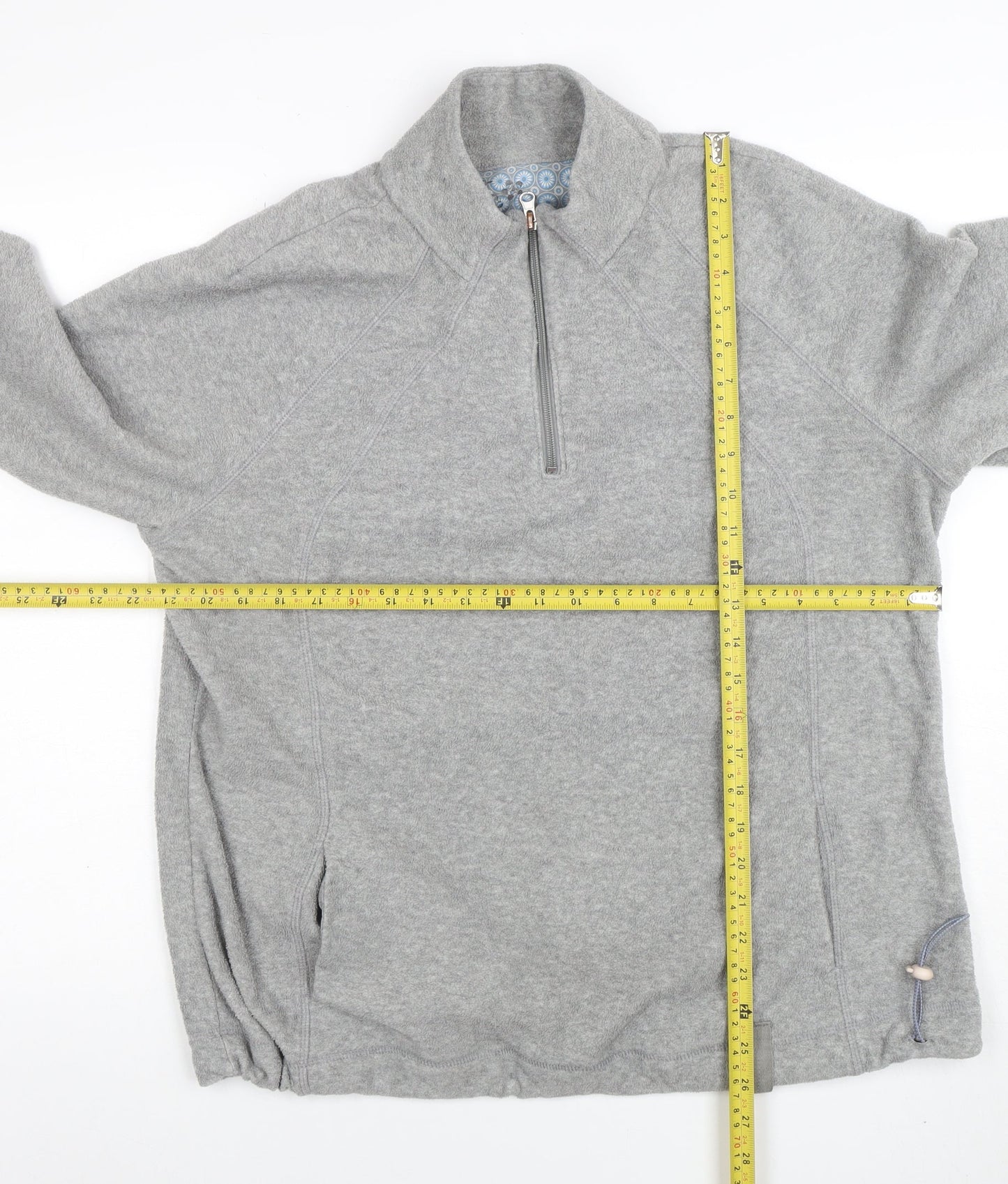 Marks and Spencer Women Grey Size 20 1/2 Zip Fleece Jacket