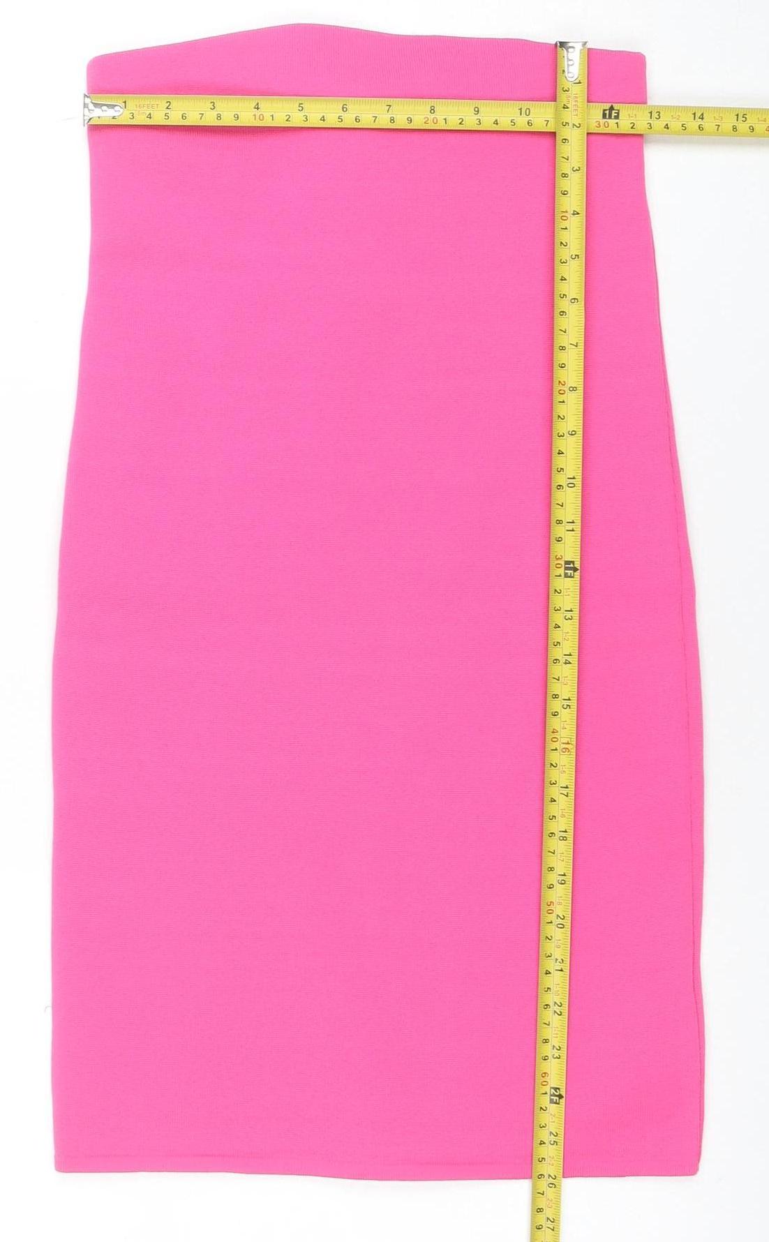 ASOS Women’s Pink Bodycon Strapless Stretch Dress Size 8