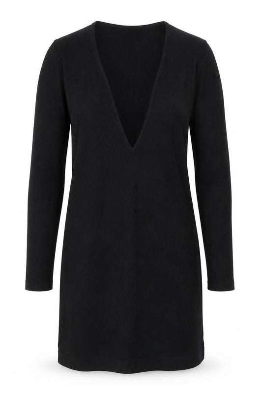 Urban Outfitters Women's Black Knit Bodycon Dress Size L