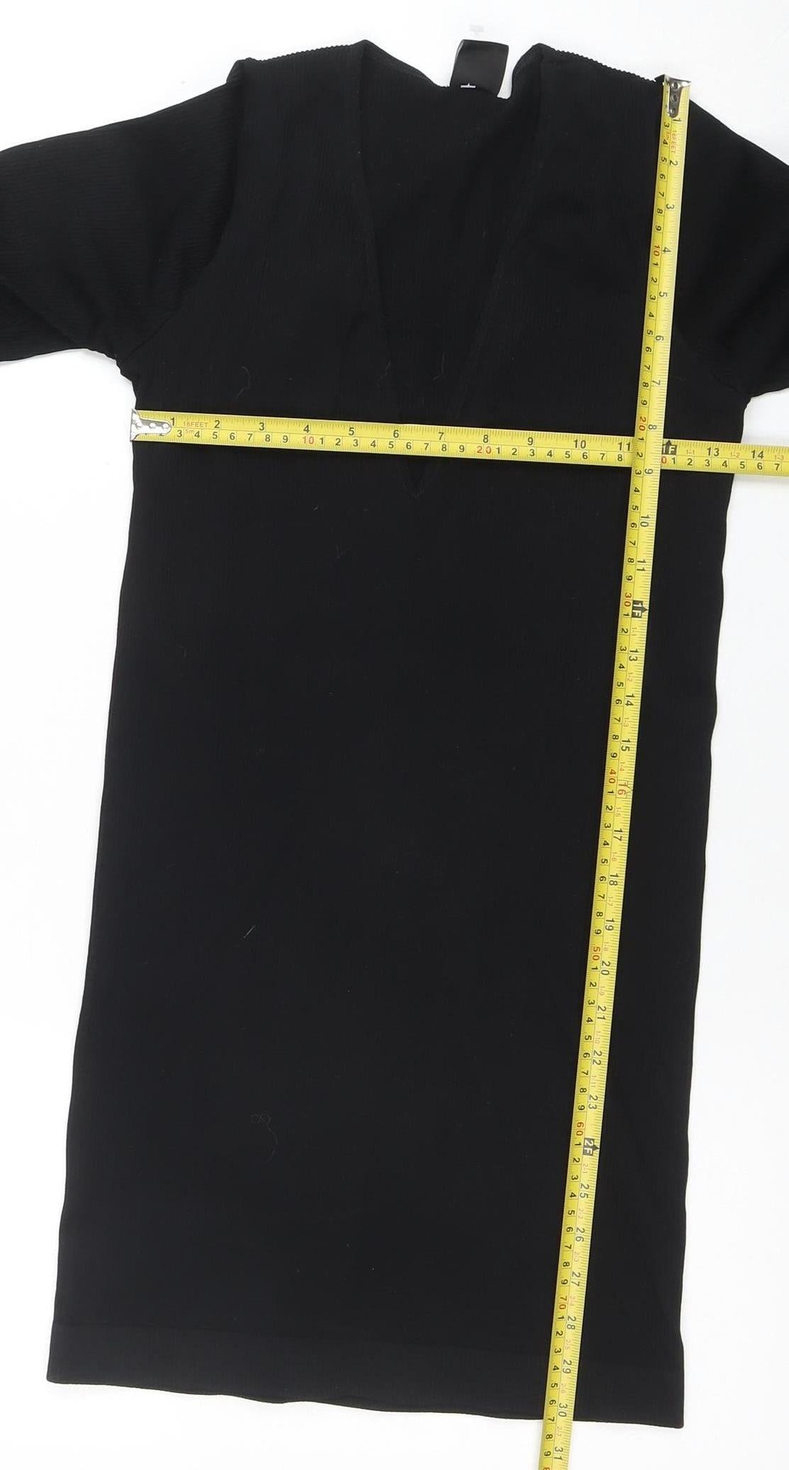 Urban Outfitters Women's Black Knit Bodycon Dress Size L