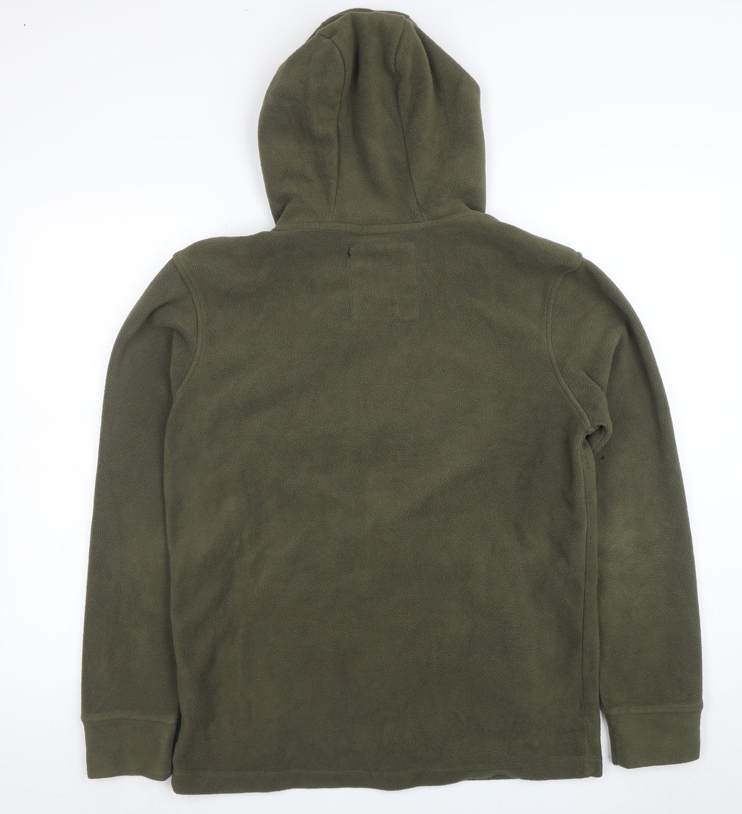 Threadbare Men's Green Fleece Hooded Full Zip Jacket Size S