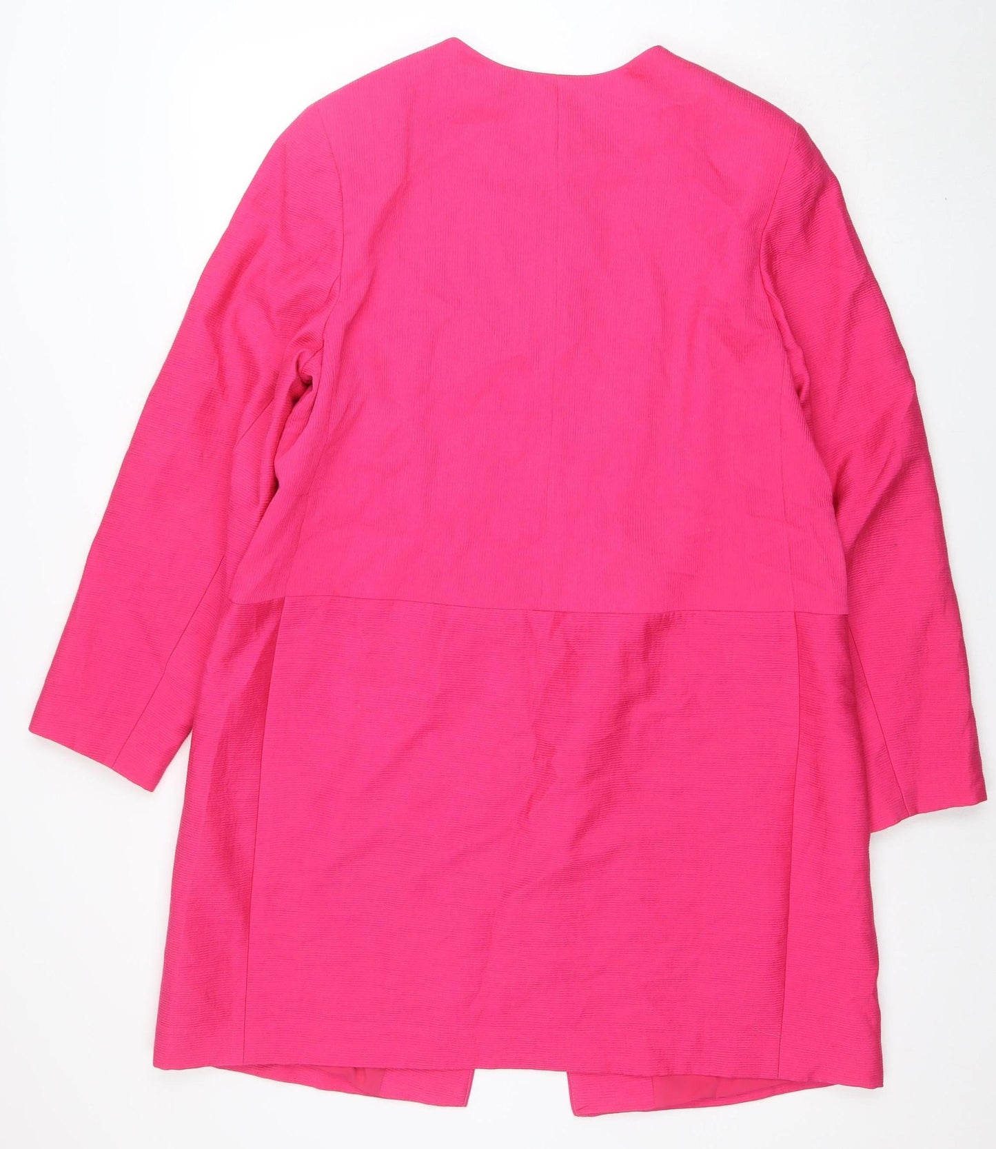 Fenn Wright Manson Women's Pink Size 18 Tailored Woven Long Blazer Jacket