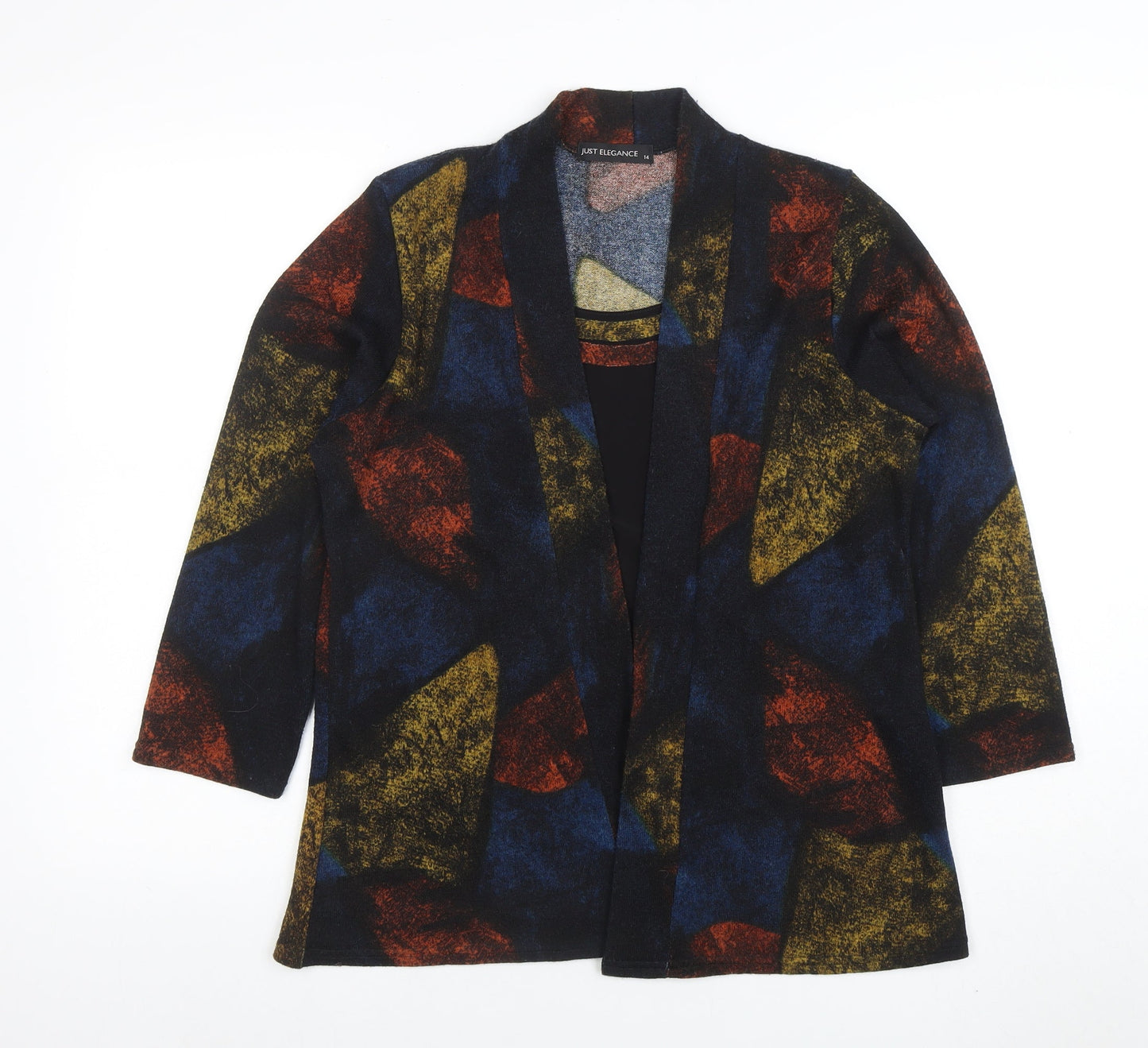 Just Elegance Women’s Multicoloured Geometric Cardigan Size 14