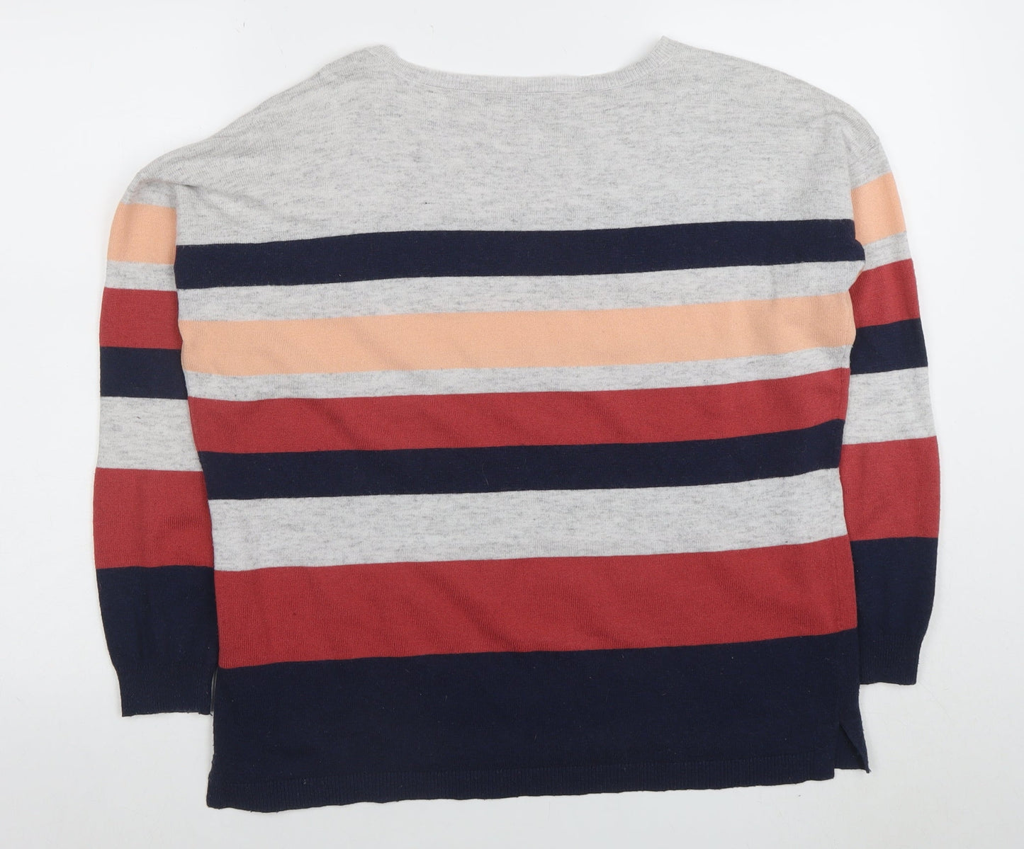 Oasis Women’s Multicoloured Striped Crew Neck Jumper Size M