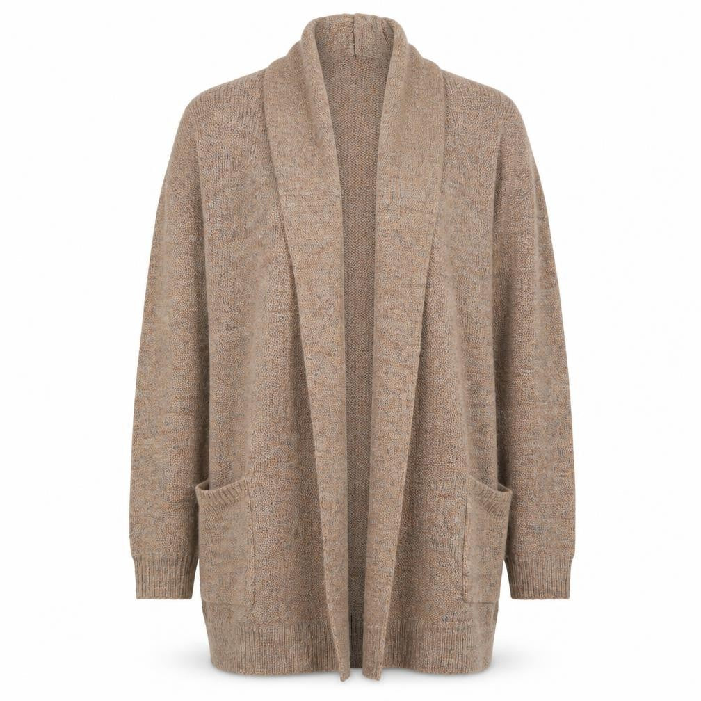 TU Women’s Beige Knit Open Front Long Sleeve Cardigan Size L