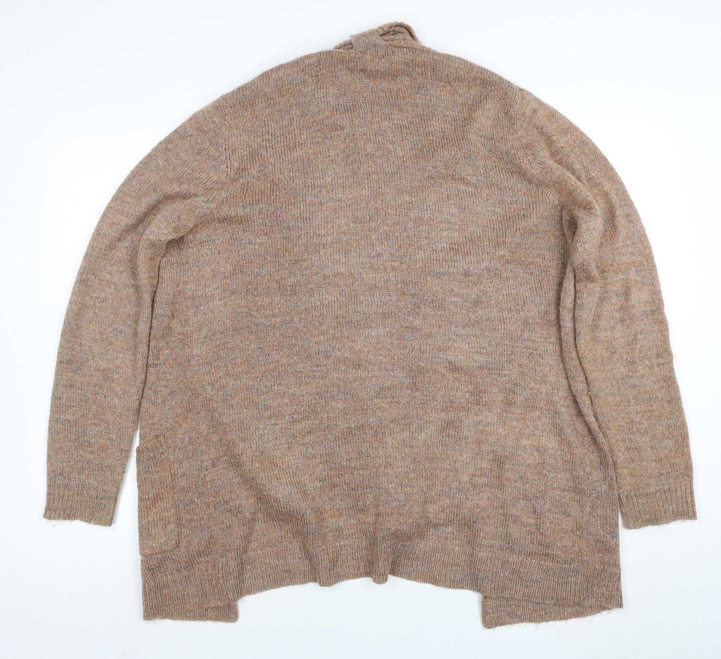 TU Women’s Beige Knit Open Front Long Sleeve Cardigan Size L