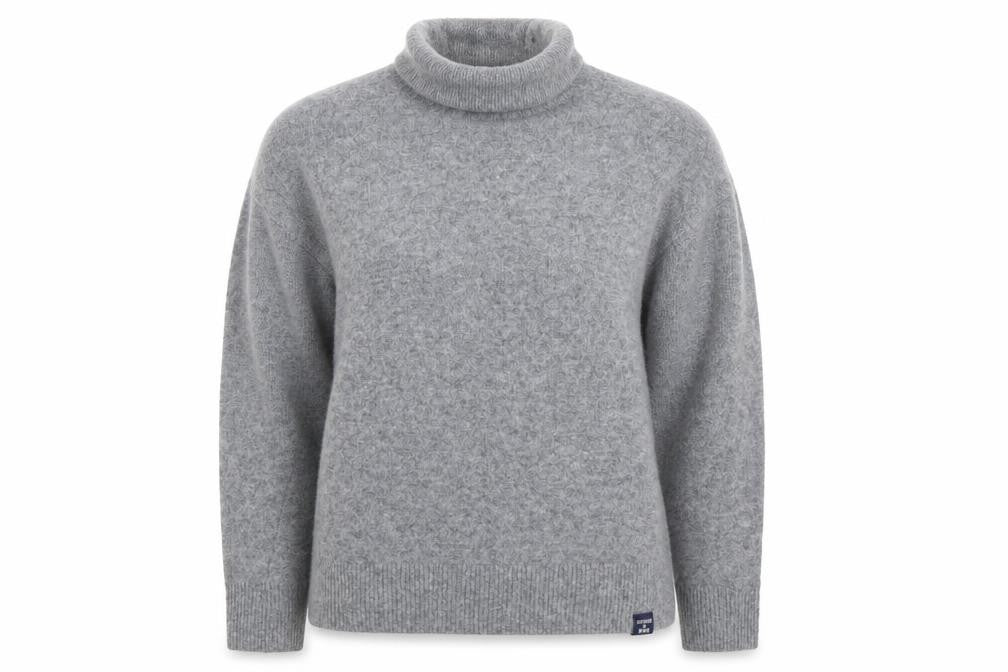 Superdry Womens Grey Wool Roll Neck Jumper Size 8
