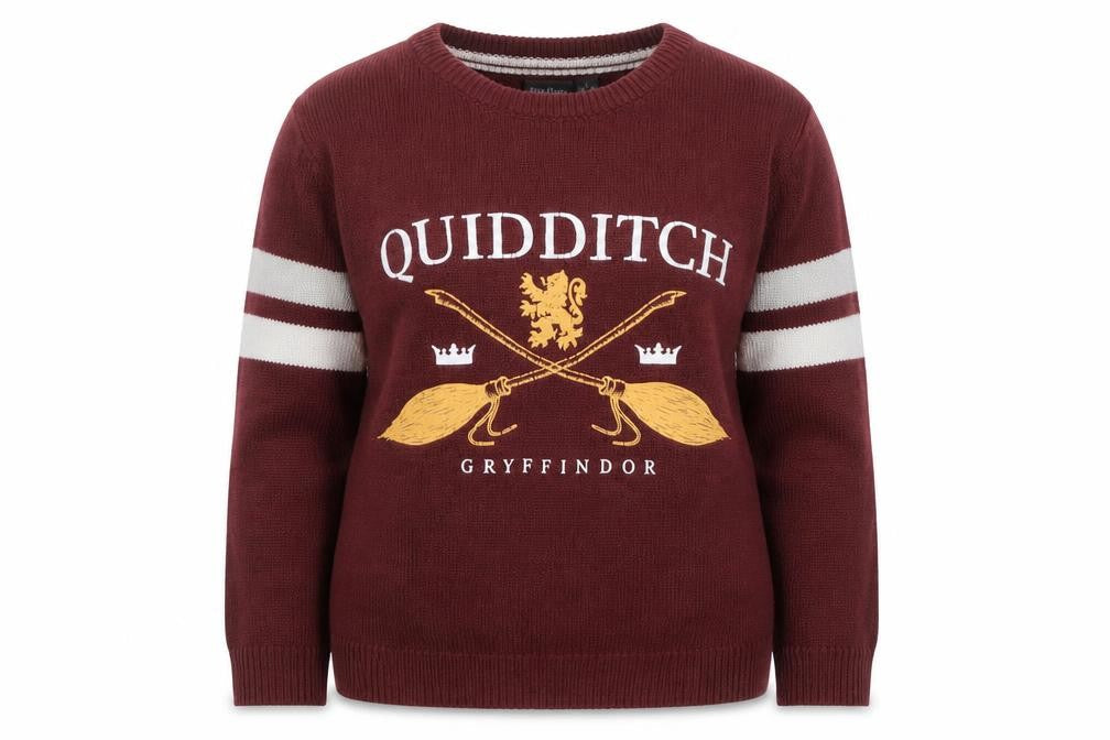 Harry Potter Womens Red Gryffindor Quidditch Sweater Size S