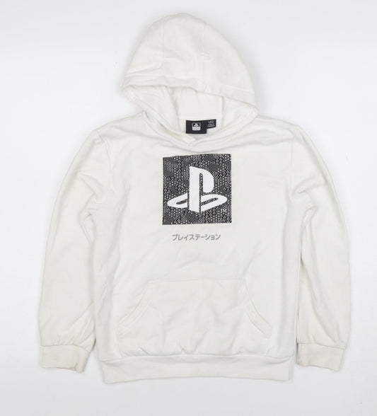PlayStation Boys White Pullover Hoodie 8-9 Years Official Licensed Product